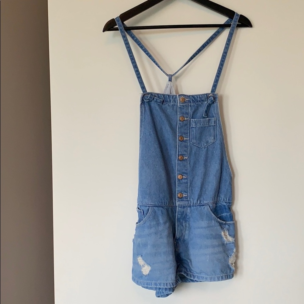Denim jeans overalls